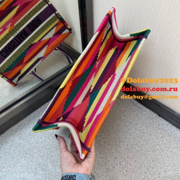 Replica Dior Oblique Book Tote Termurah Multicolor AAA+ Bag