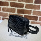 Designer Gucci Luxury Camera 634936 GG Marmont mini shoulder black bag