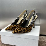 Luxury DiOR J'Adior Slingback Pump Leopard Shoes