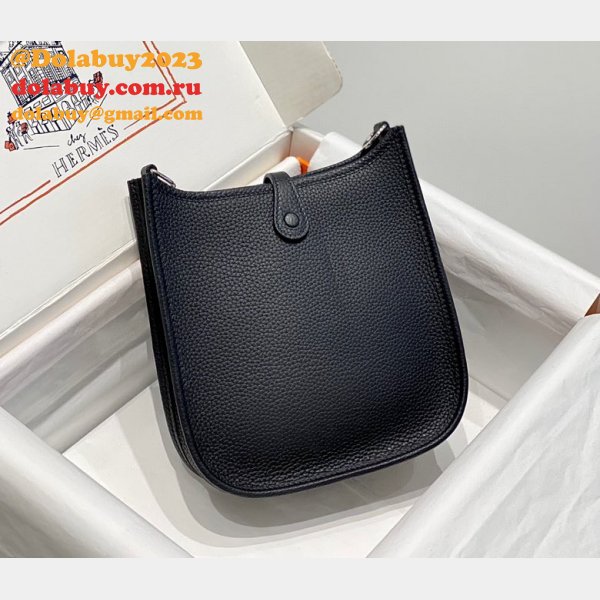 Replica Hermes Mini Evelyne TPM Bag Black