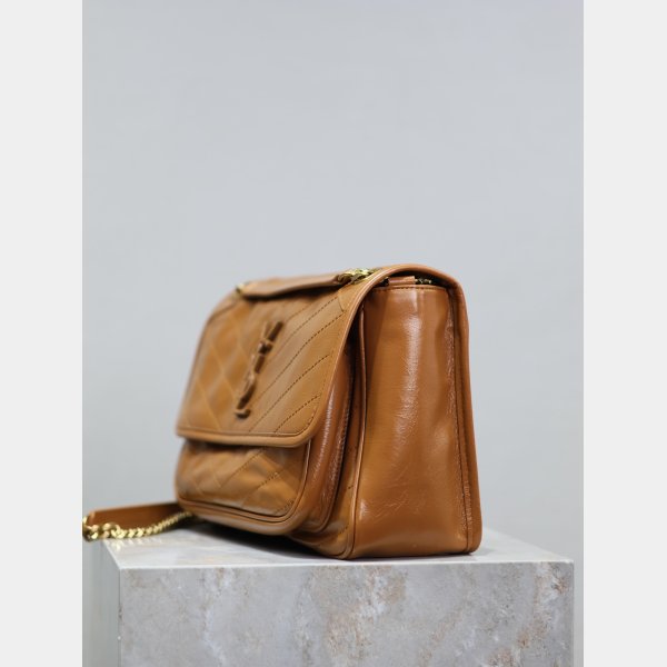 To Buy Replica Best YSL Niki Oil wax leather Bags