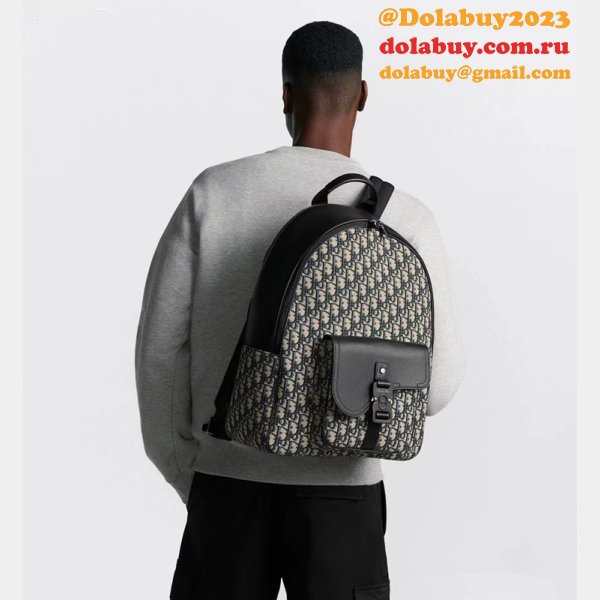 Best Replica Dior Saddle Zip Backpack