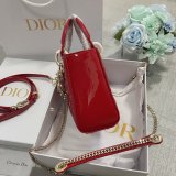 High Quality Christian Dior Lady patent leather 17CM Bag mini