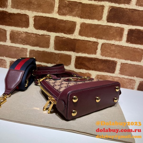 High Quality Gucci Replica Horsebit 1955 677212 Top Handle Bag