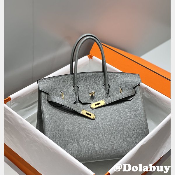 Hermes Birkin 35cm Togo leather Handbags Cumulonimbus Gray
