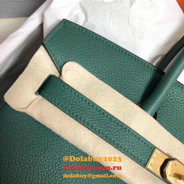 Hermes Birkin 35cm Togo leather Handbags Green