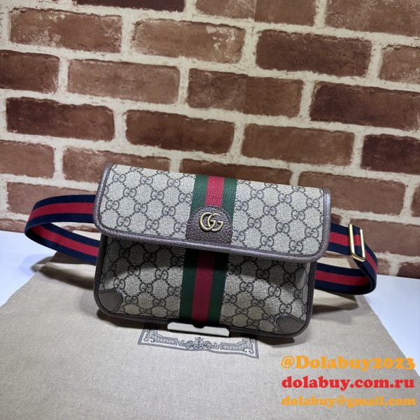 Ophidia GG Perfect Gucci 752597 Belt Ebony Supreme Replica Bag