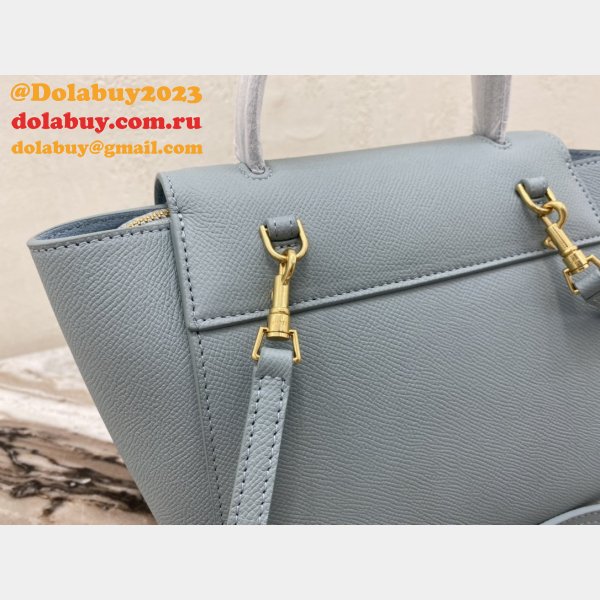 Celine Replica Grained Calfskin Nano Belt Bag Blue