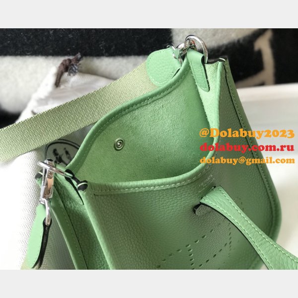 Hermes Mini Evelyne Bag Togo Leather Avocado Green