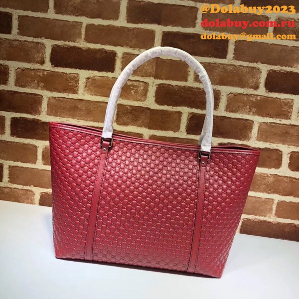 Replicas Gucci 449647 Luxury Leather Micro GG Guccissima