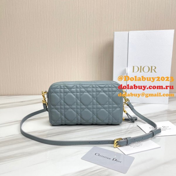 High Quality Dior Caro Bag Brown Supple Cannage Calfskin