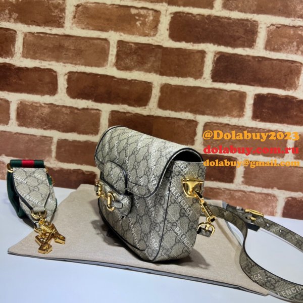 Gucci Luxury Replicas Horsebit 1955 mini 658574 bag GG Supreme canvas