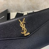 YSL AAA+ CLUTCH IN GRAIN DE POUDRE EMBOSSED LEATHER