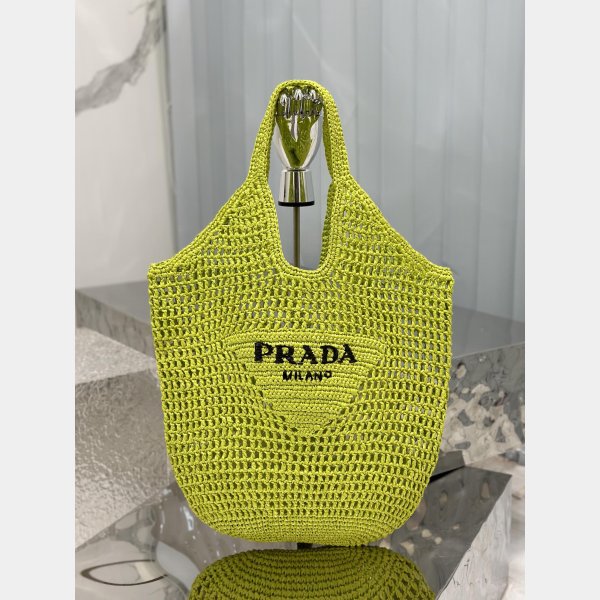 Duplicate prada raffia woven tote bag large 1BG424