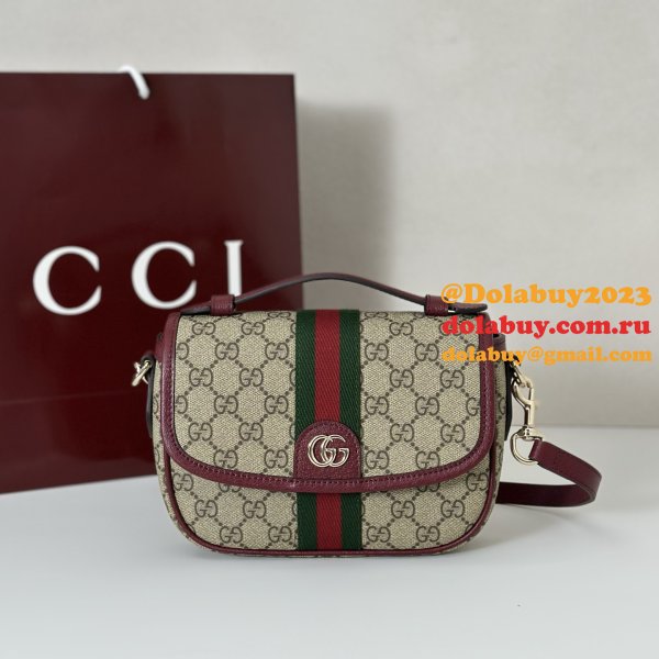 Gucci Quality Ophidia Small Top Handle GG Fabric 836843 Bag