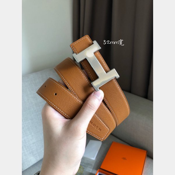 Replica Hermes Belts Reversible Leather Strap 32mm Designer Fake Store