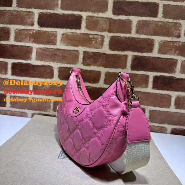 Gucci Replica 739709 GG Matelassé Duplicate Shoulder Pink Bag