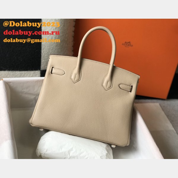 Hermes Birkin 35cm Togo leather Handbags Windbreaker Gray