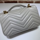 Grey GG Marmont 446744 Mini Matelassé Gucci Replicas Bag