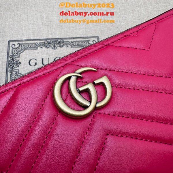 Gucci 1:1 Mirror GG Marmont 739166 Shoulder Red Fake Bag