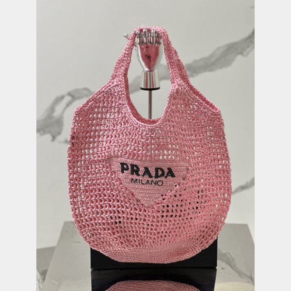 Duplicate prada raffia woven tote bag large 1BG424