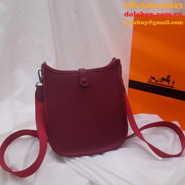 Hermes Evelyne Bag Pink Clemence leather Rose Tyrien