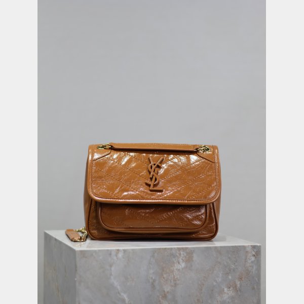 To Buy Replica Best YSL Niki Oil wax leather Bags