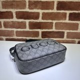 High Fashion Gucci 768391 Shoulder Grey and Black Replica Bag