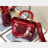 Best DIOR LADY MY ABC Wholesale PATENT LEATHER HANDBAG 20cm