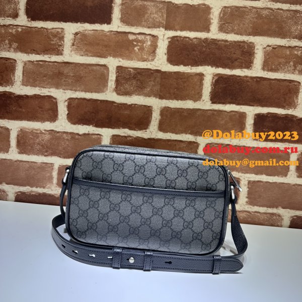 High Fashion Gucci 768391 Shoulder Grey and Black Replica Bag