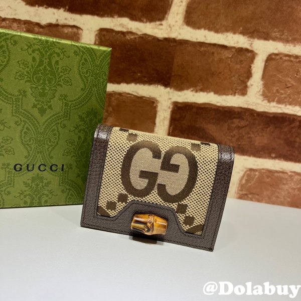 UK Gucci Replica 658244 Diana Jumbo GG Card Case for sale