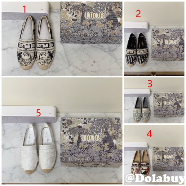 Dior Buy High Quality Monogram Embroidered Fisherman Replica Shoes