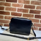 Gucci Horsebit 1955 Small Shoulder 645454 Black Army Green White Bag