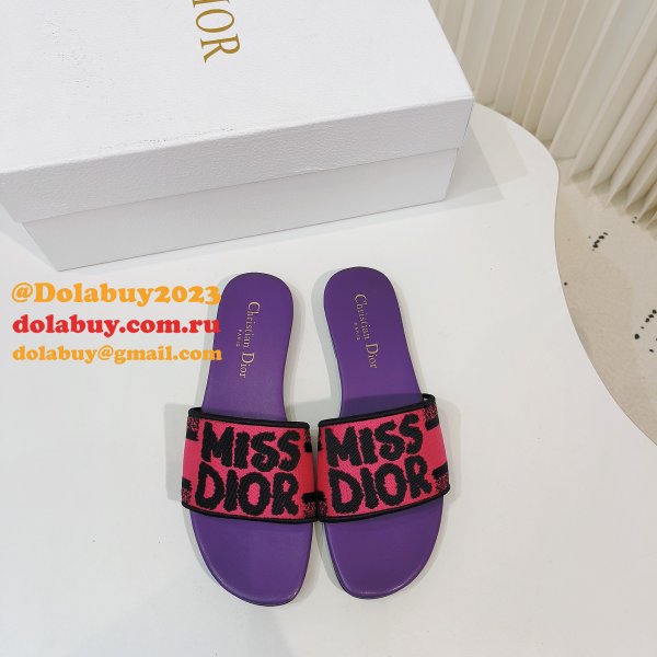 Top Quality MISS DIOR Flat Slipper DWAY SLIDE