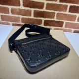 We Offer High-Quality Fake Black Gucci Signature Messenger 406410 Bag