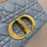 High Quality Dior Caro 20cm replica blue bags