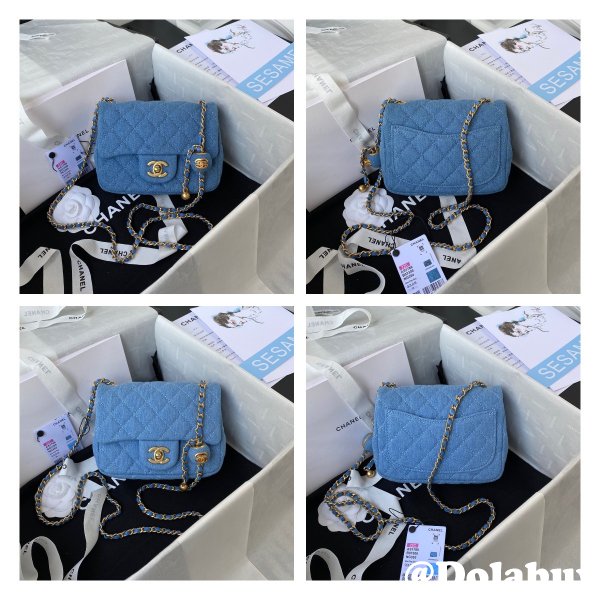 Best Replica AS1786/AS1787 light/deep Blue color Denim Handbags 2022