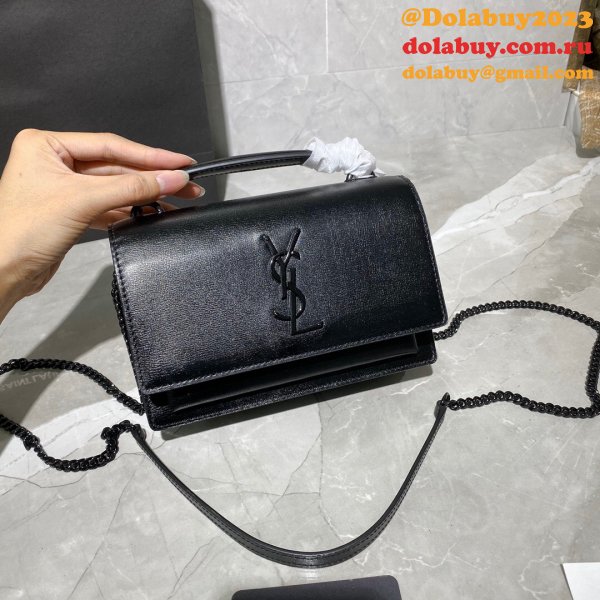 Buy Replica YSL Sunset 19cm Bags Online Black