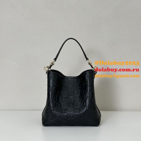 Gucci GG Emblem Small Bucket Crossbody 815118/815103 Black Bag
