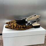 Luxury DiOR J'Adior Slingback Pump Leopard Shoes