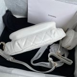 Designer CC High Quality Calfskin Waist AS1077 White Bag