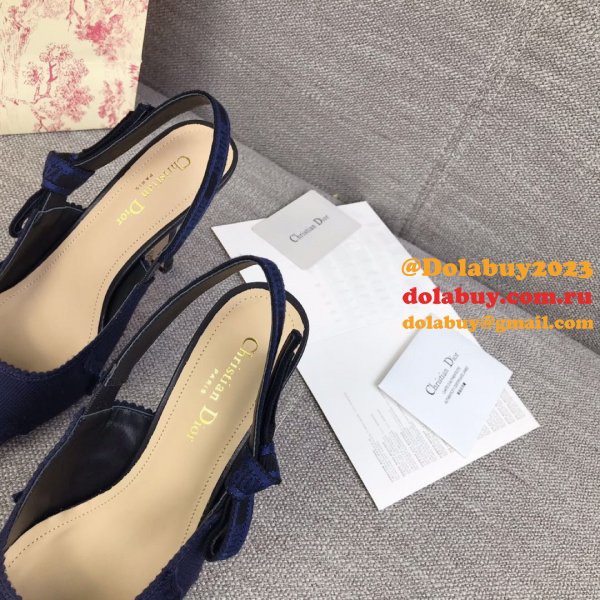 High Top Quality Replica Fashion Dior Navy Blue Tassel Shoes