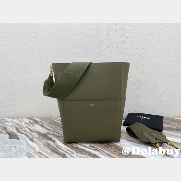 Top Quality Replica Celine Sangle Army Green Shoulder Bags