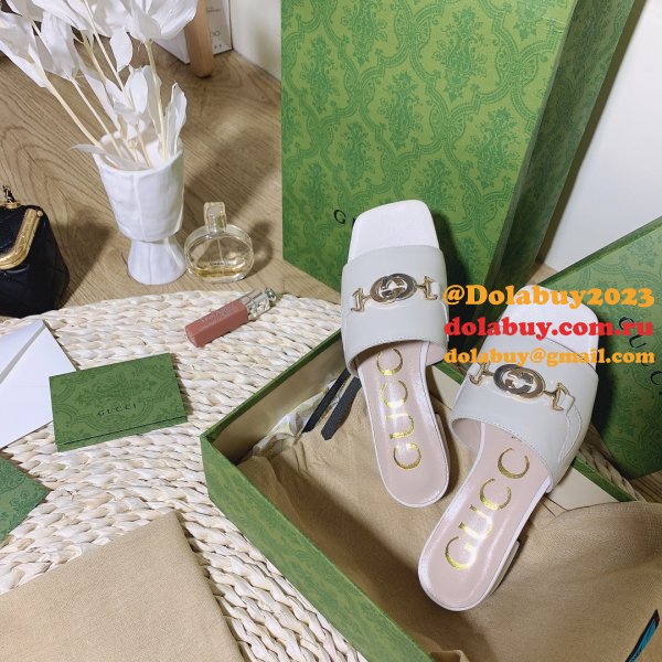 7 Star Replica Gucci 2021 Slippers white/black series GG Shoes