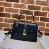 Gucci Black/Cream Ophidia small top handle Replica bag