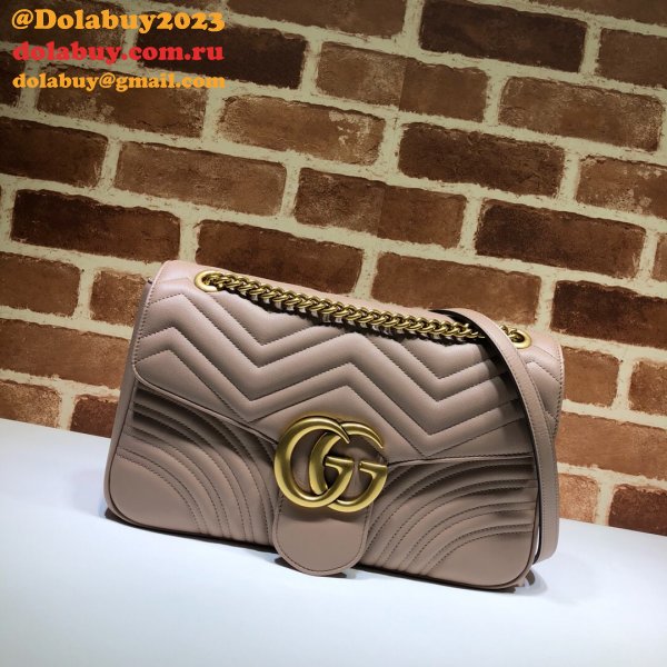 WHOLESALE GUCCI REPLICAS BEST 447633 LEATHER GG MARMONT