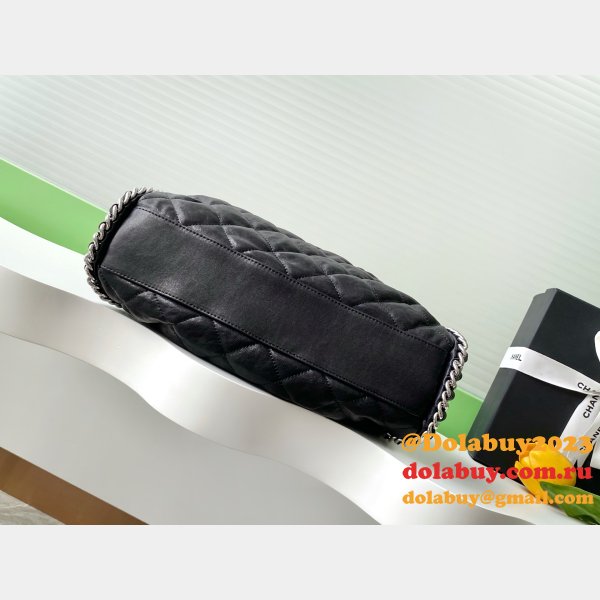 Designer Matelasse Chain Shoulder Ap3566 Black Bag