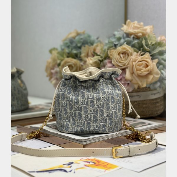 Top Quality Dior Montaigne Drawstring Bucket Mini Bag