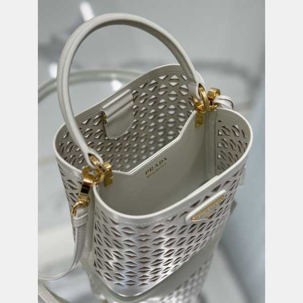 Luxury Prada Saffiano hollow basket women bag