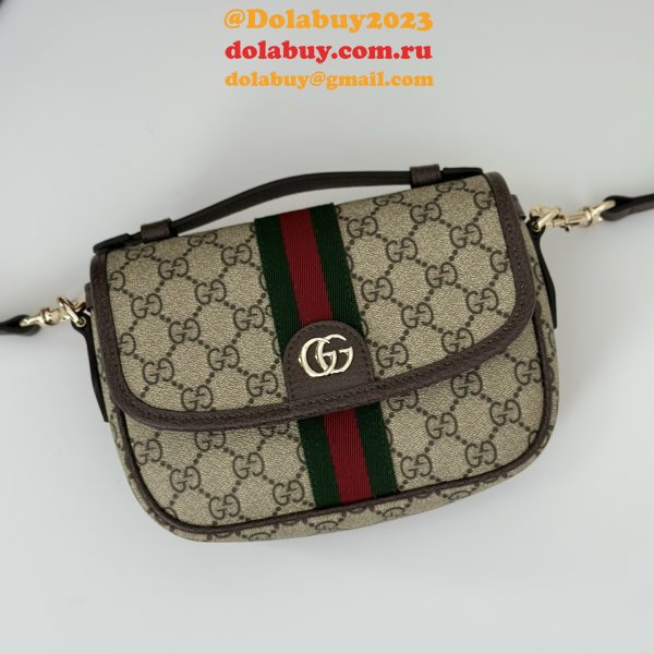 Gucci Quality Ophidia Small Top Handle GG Fabric 836843 Bag